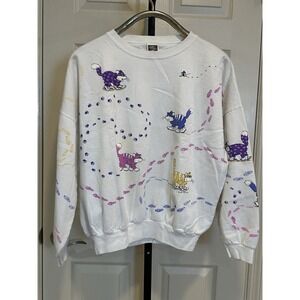 Vintage‎ Lifestyles 1991 Cool Cats All Over Print One Size